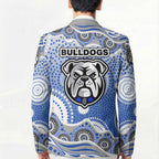 Canterbury-Bankstown Bulldogs Blazer Aboriginal Dot Pattern - Rugby Mascot Heritage Pride