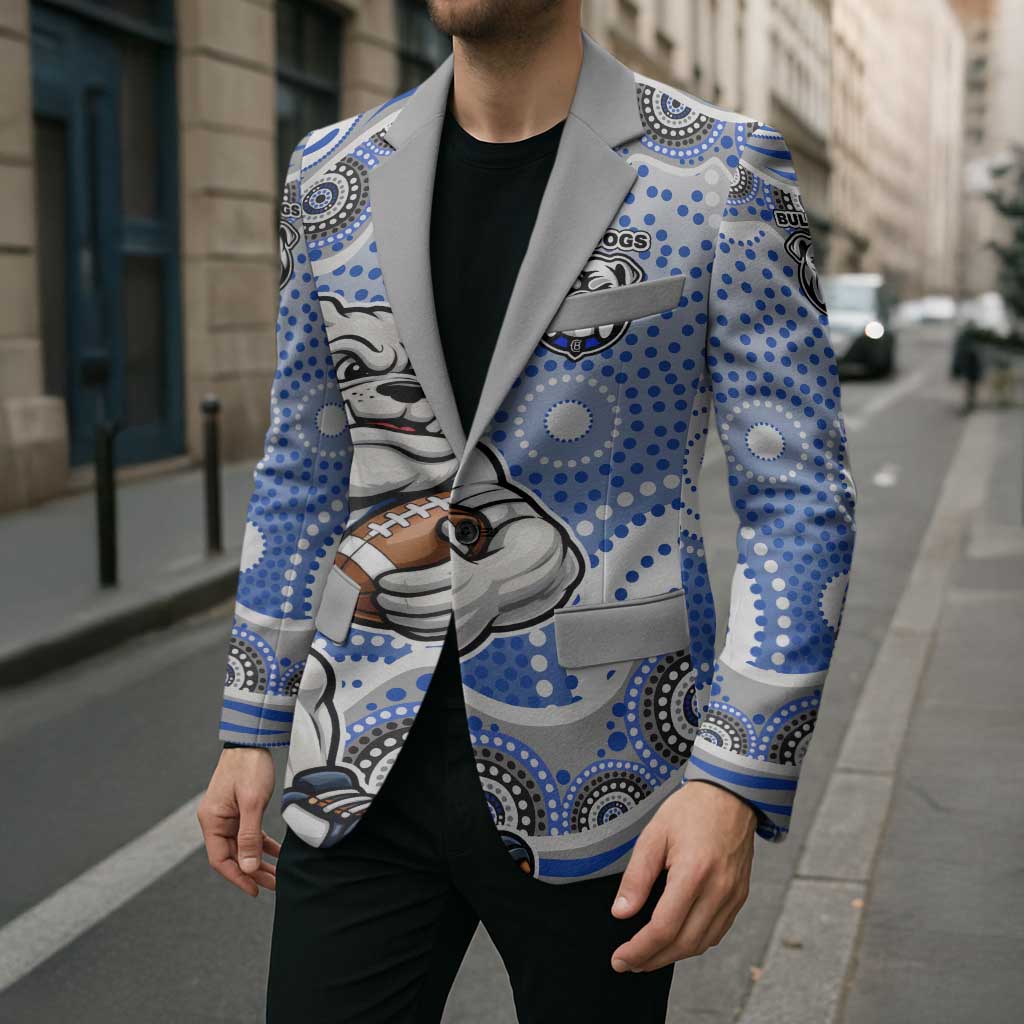 Canterbury-Bankstown Bulldogs Blazer Aboriginal Dot Pattern - Rugby Mascot Heritage Pride