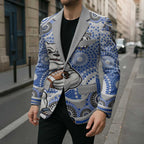 Canterbury-Bankstown Bulldogs Blazer Aboriginal Dot Pattern - Rugby Mascot Heritage Pride