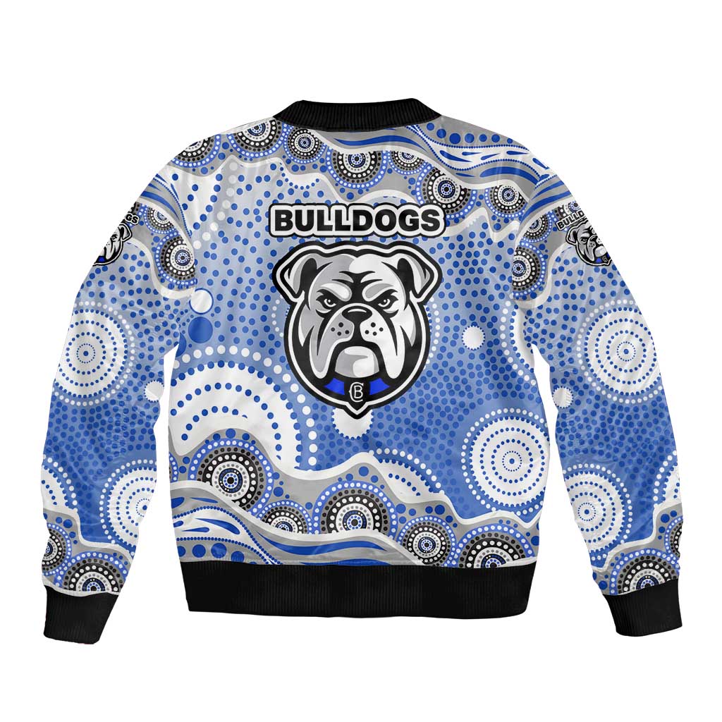 Canterbury-Bankstown Bulldogs Bomber Jacket Aboriginal Dot Pattern - Rugby Mascot Heritage Pride