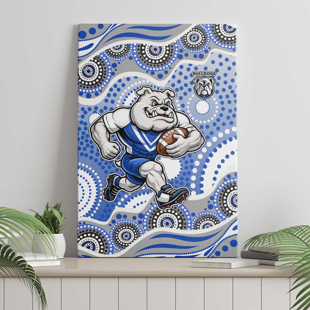 Canterbury-Bankstown Bulldogs Canvas Wall Art Aboriginal Dot Pattern - Rugby Mascot Heritage Pride