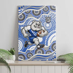 Canterbury-Bankstown Bulldogs Canvas Wall Art Aboriginal Dot Pattern - Rugby Mascot Heritage Pride