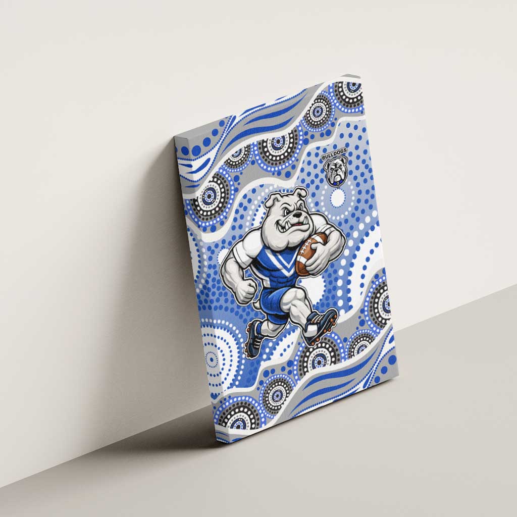 Canterbury-Bankstown Bulldogs Canvas Wall Art Aboriginal Dot Pattern - Rugby Mascot Heritage Pride