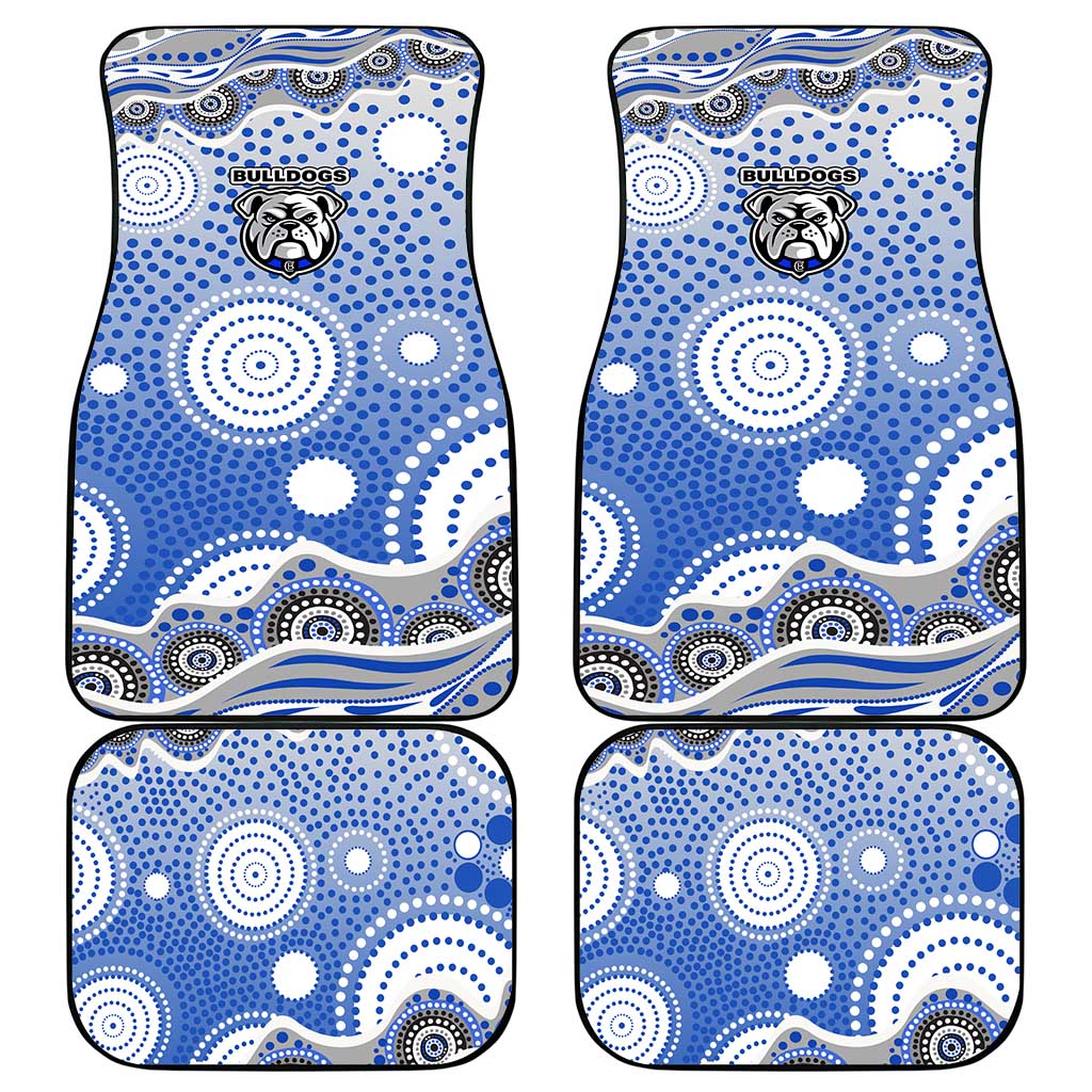 Canterbury-Bankstown Bulldogs Car Mats Aboriginal Dot Pattern - Rugby Mascot Heritage Pride