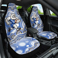 Canterbury-Bankstown Bulldogs Car Seat Cover Aboriginal Dot Pattern - Rugby Mascot Heritage Pride