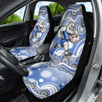 Canterbury-Bankstown Bulldogs Car Seat Cover Aboriginal Dot Pattern - Rugby Mascot Heritage Pride