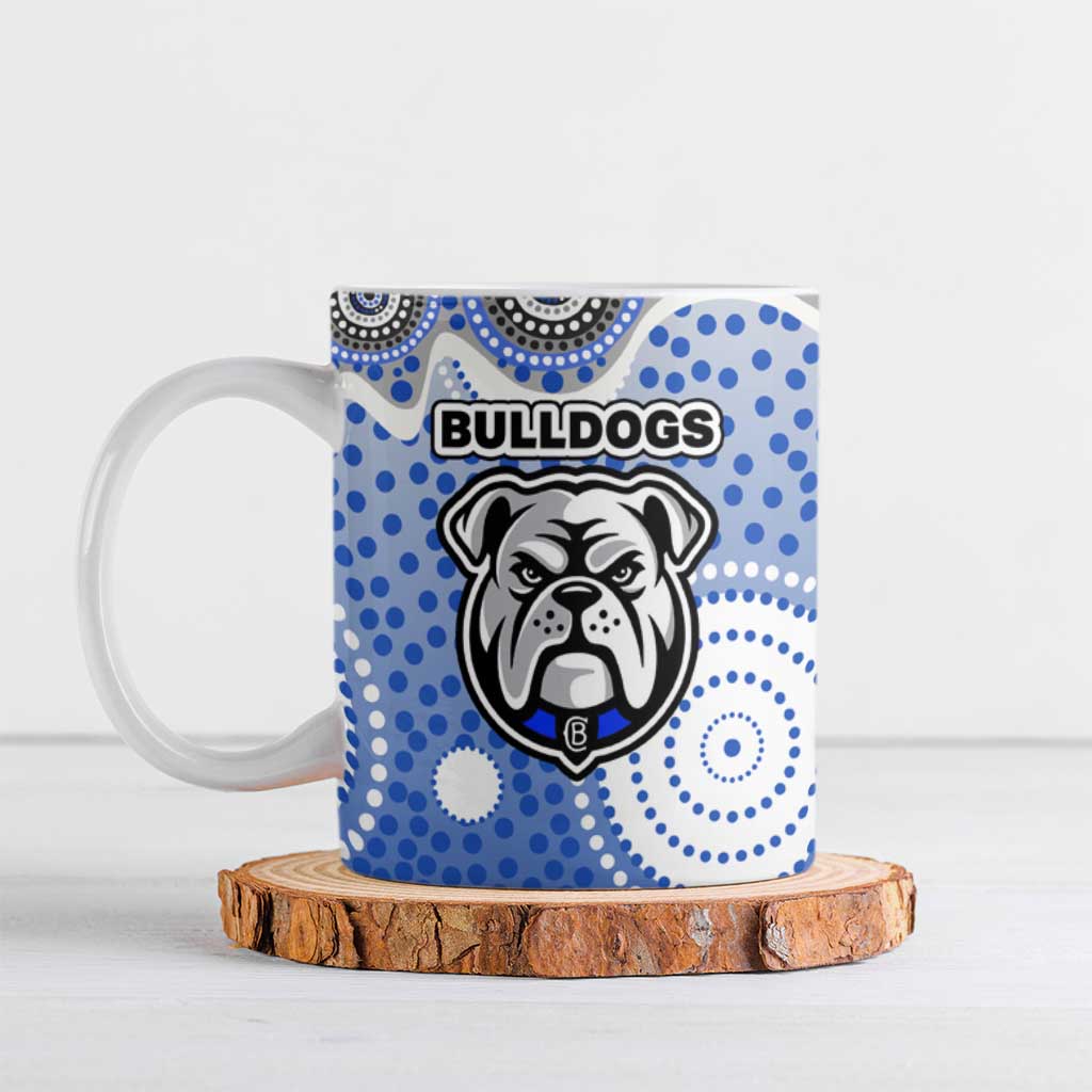 Canterbury-Bankstown Bulldogs Ceramic Mug Aboriginal Dot Pattern - Rugby Mascot Heritage Pride