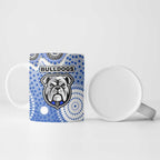 Canterbury-Bankstown Bulldogs Ceramic Mug Aboriginal Dot Pattern - Rugby Mascot Heritage Pride