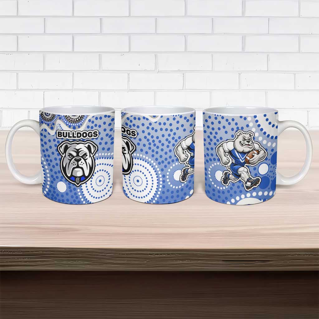 Canterbury-Bankstown Bulldogs Ceramic Mug Aboriginal Dot Pattern - Rugby Mascot Heritage Pride