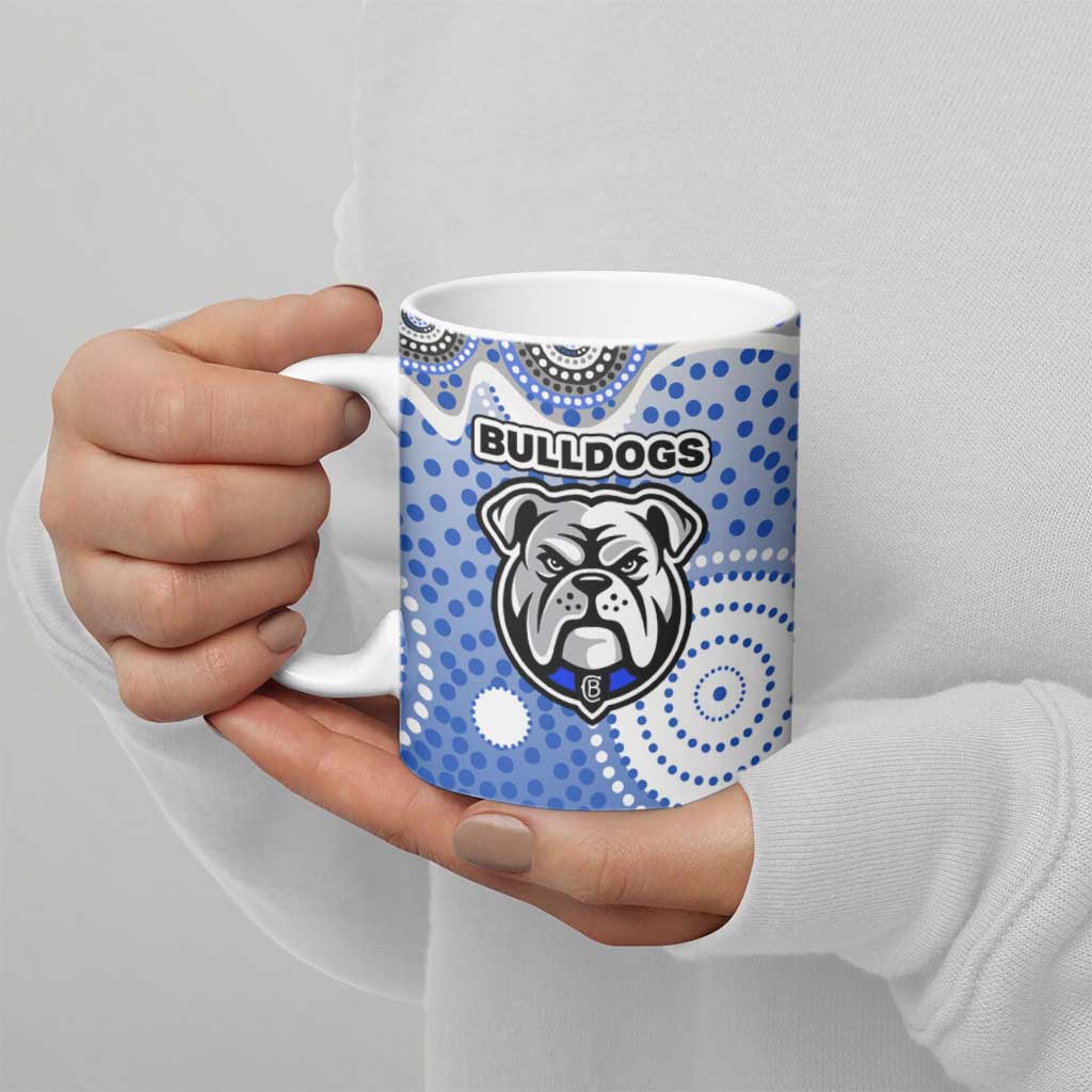 Canterbury-Bankstown Bulldogs Ceramic Mug Aboriginal Dot Pattern - Rugby Mascot Heritage Pride