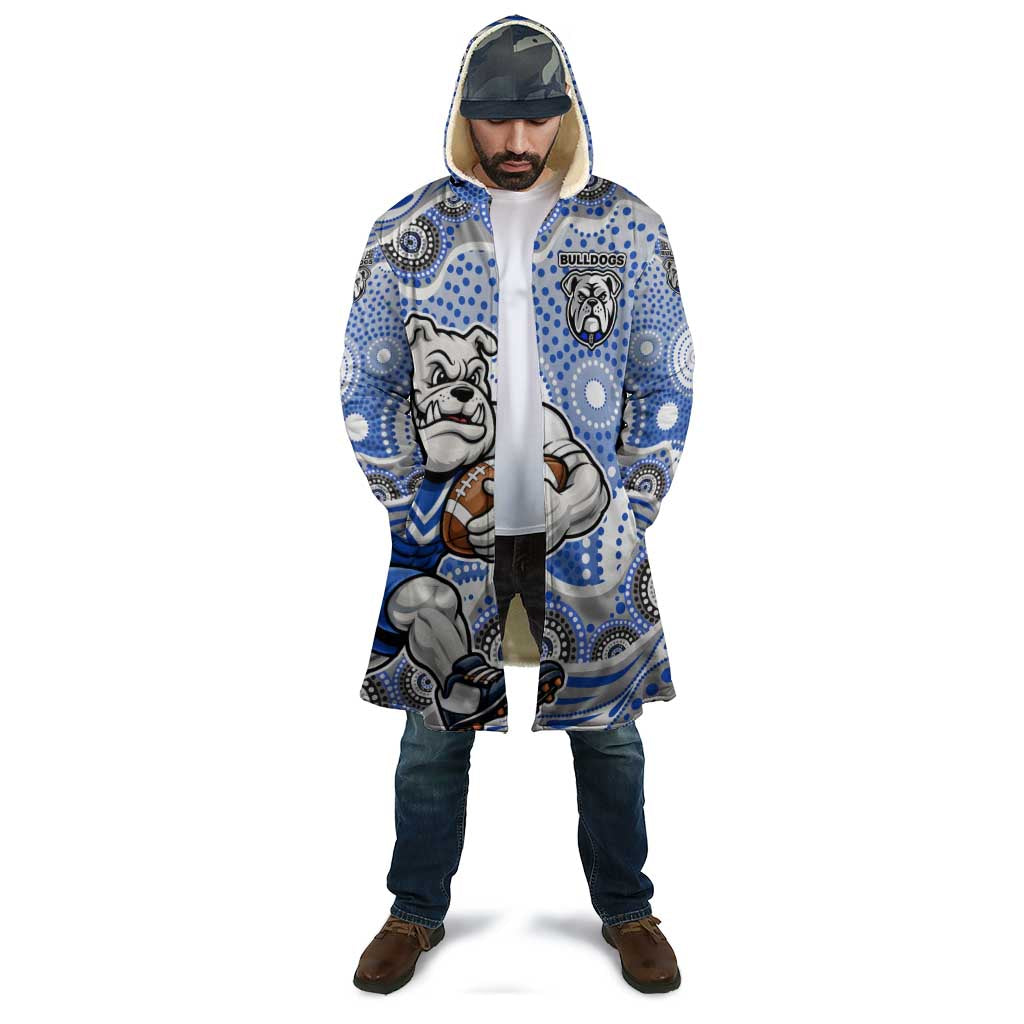 Canterbury-Bankstown Bulldogs Cloak Aboriginal Dot Pattern - Rugby Mascot Heritage Pride