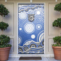 Canterbury-Bankstown Bulldogs Door Cover Aboriginal Dot Pattern - Rugby Mascot Heritage Pride