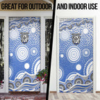 Canterbury-Bankstown Bulldogs Door Cover Aboriginal Dot Pattern - Rugby Mascot Heritage Pride