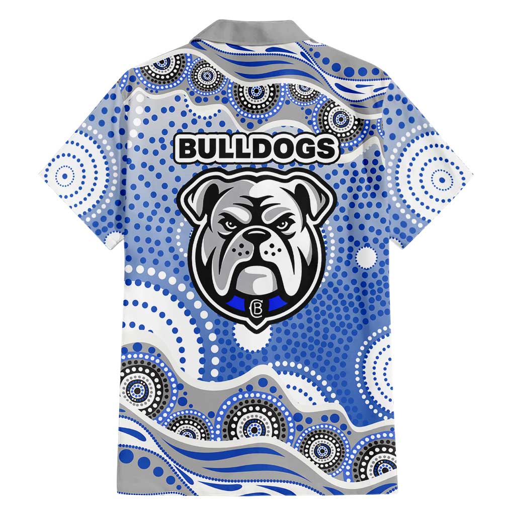 Canterbury-Bankstown Bulldogs Family Matching Tank Maxi Dress and Hawaiian Shirt Aboriginal Dot Pattern - Rugby Mascot Heritage Pride