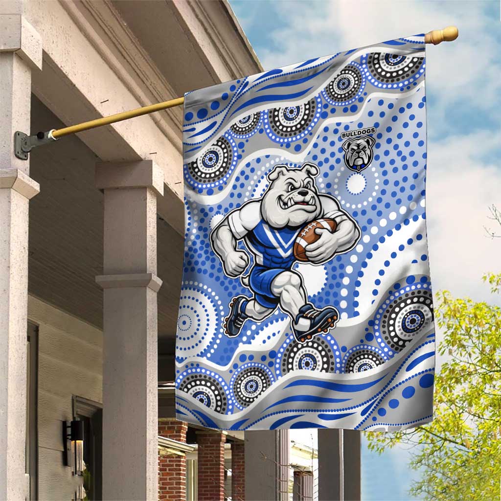 Canterbury-Bankstown Bulldogs Garden Flag Aboriginal Dot Pattern - Rugby Mascot Heritage Pride