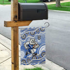Canterbury-Bankstown Bulldogs Garden Flag Aboriginal Dot Pattern - Rugby Mascot Heritage Pride