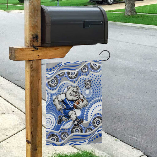 Canterbury-Bankstown Bulldogs Garden Flag Aboriginal Dot Pattern - Rugby Mascot Heritage Pride