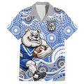 Canterbury-Bankstown Bulldogs Hawaiian Shirt Aboriginal Dot Pattern - Rugby Mascot Heritage Pride