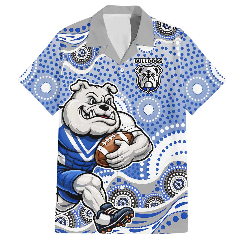 Canterbury-Bankstown Bulldogs Hawaiian Shirt Aboriginal Dot Pattern - Rugby Mascot Heritage Pride