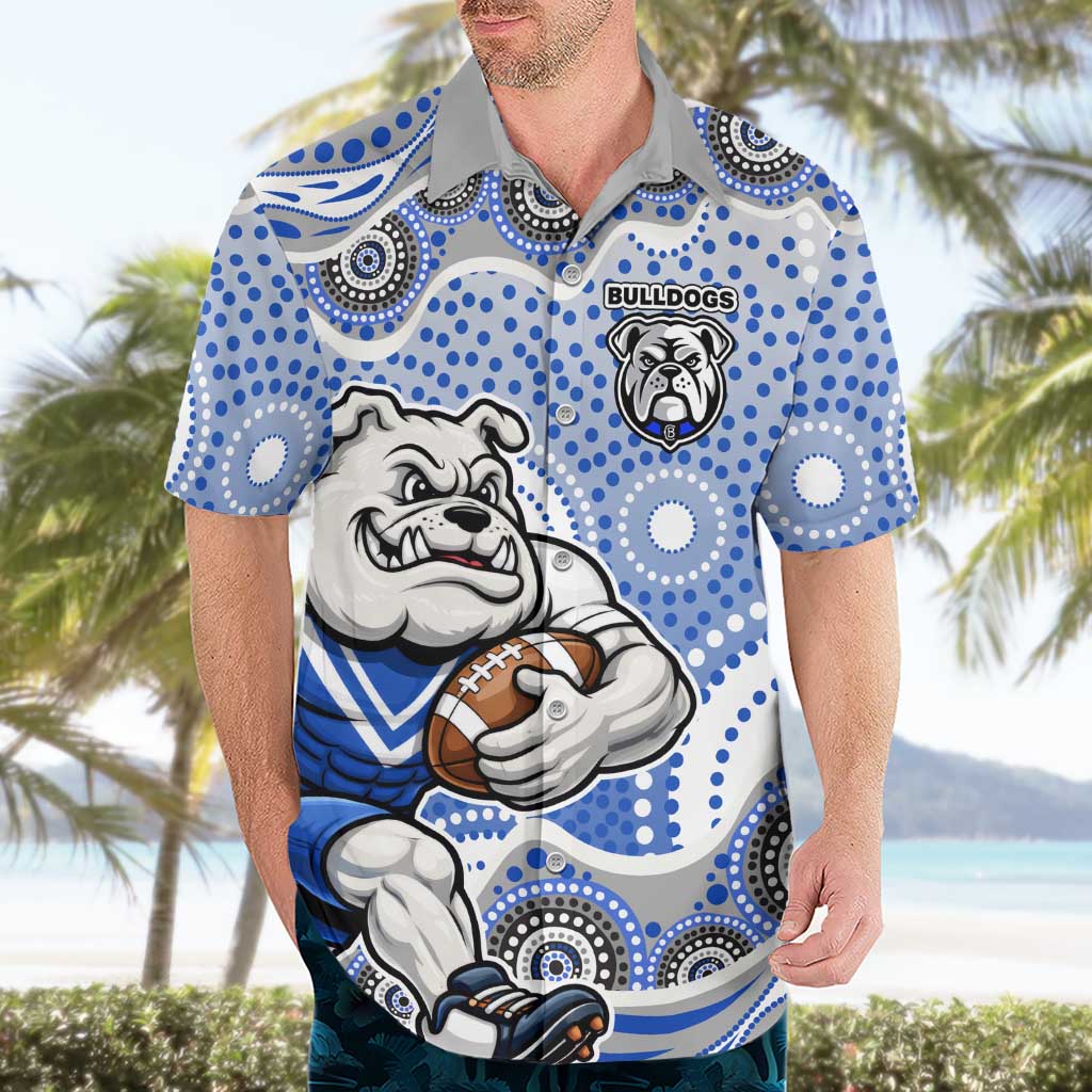 Canterbury-Bankstown Bulldogs Hawaiian Shirt Aboriginal Dot Pattern - Rugby Mascot Heritage Pride