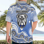 Canterbury-Bankstown Bulldogs Hawaiian Shirt Aboriginal Dot Pattern - Rugby Mascot Heritage Pride