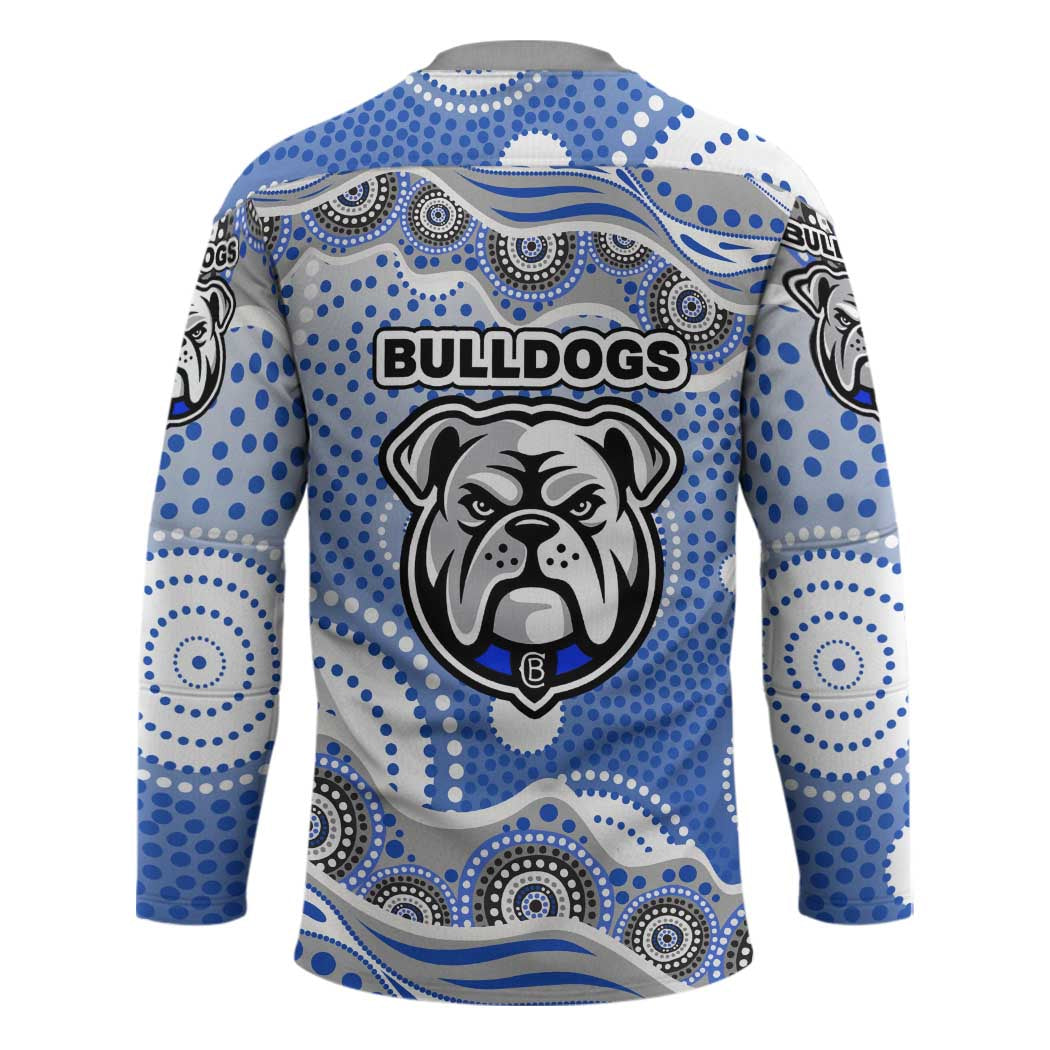 Canterbury-Bankstown Bulldogs Hockey Jersey Aboriginal Dot Pattern - Rugby Mascot Heritage Pride