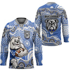 Canterbury-Bankstown Bulldogs Hockey Jersey Aboriginal Dot Pattern - Rugby Mascot Heritage Pride