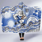 Canterbury-Bankstown Bulldogs Hooded Blanket Aboriginal Dot Pattern - Rugby Mascot Heritage Pride