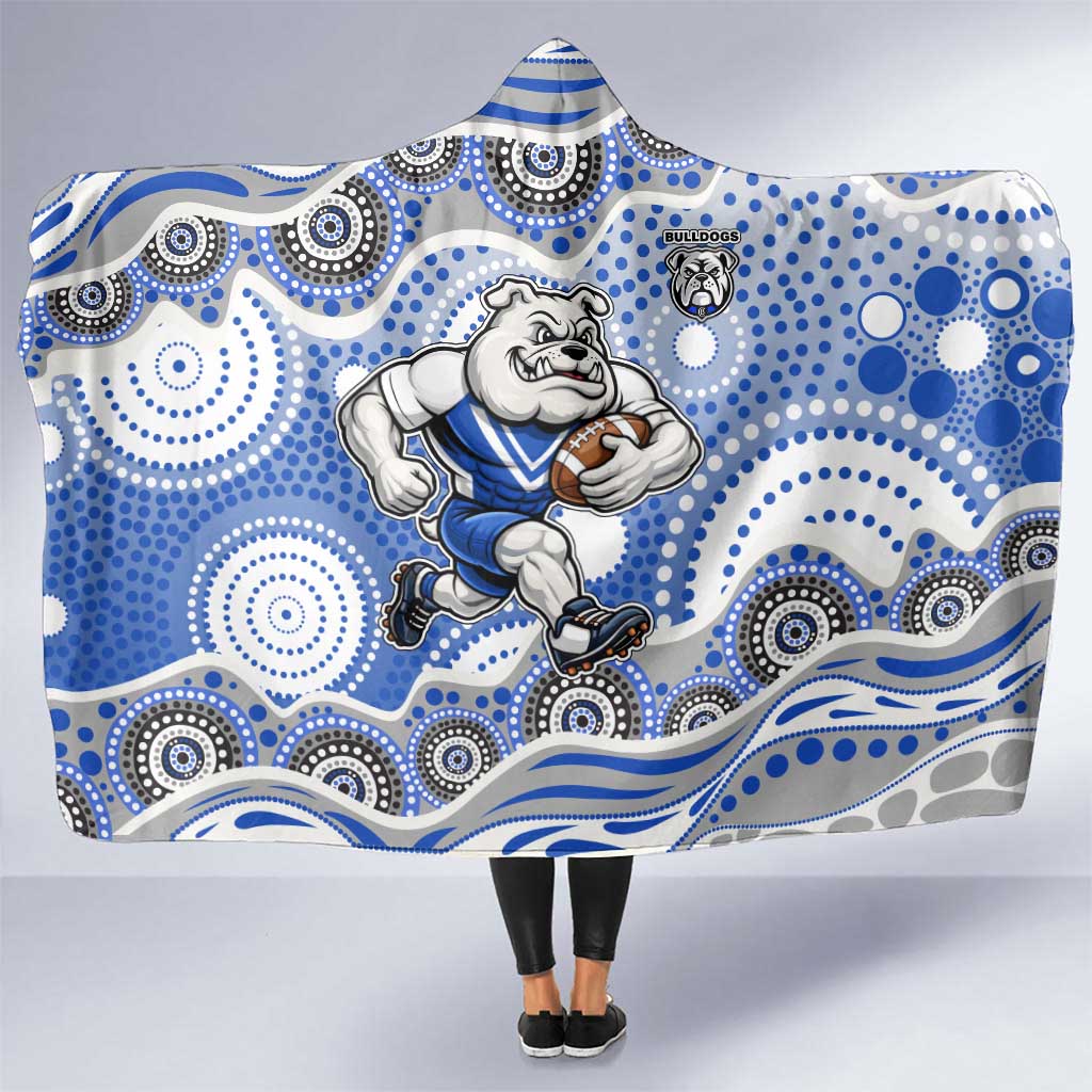 Canterbury-Bankstown Bulldogs Hooded Blanket Aboriginal Dot Pattern - Rugby Mascot Heritage Pride