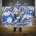 Canterbury-Bankstown Bulldogs Hooded Blanket Aboriginal Dot Pattern - Rugby Mascot Heritage Pride