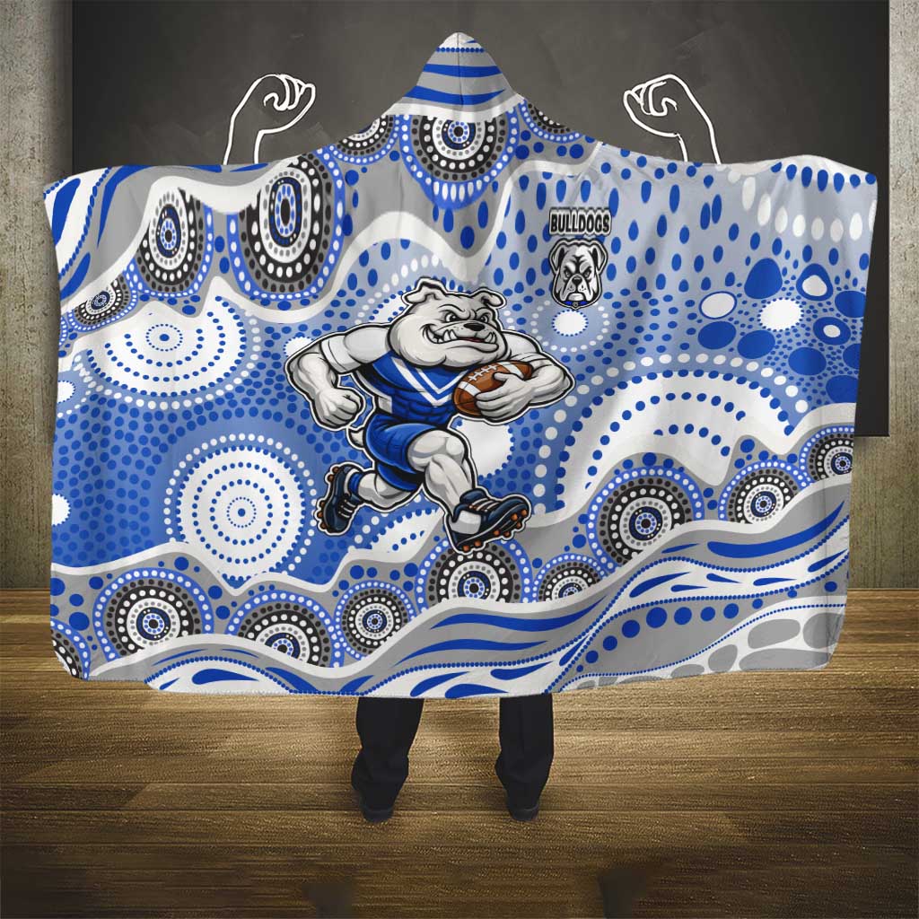 Canterbury-Bankstown Bulldogs Hooded Blanket Aboriginal Dot Pattern - Rugby Mascot Heritage Pride
