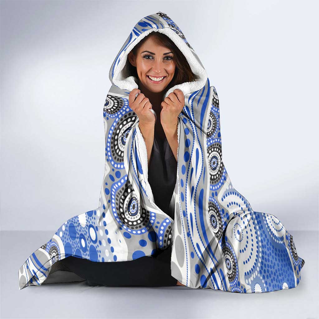 Canterbury-Bankstown Bulldogs Hooded Blanket Aboriginal Dot Pattern - Rugby Mascot Heritage Pride