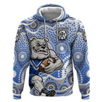 Canterbury-Bankstown Bulldogs Hoodie Aboriginal Dot Pattern - Rugby Mascot Heritage Pride