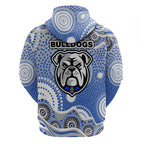 Canterbury-Bankstown Bulldogs Hoodie Aboriginal Dot Pattern - Rugby Mascot Heritage Pride
