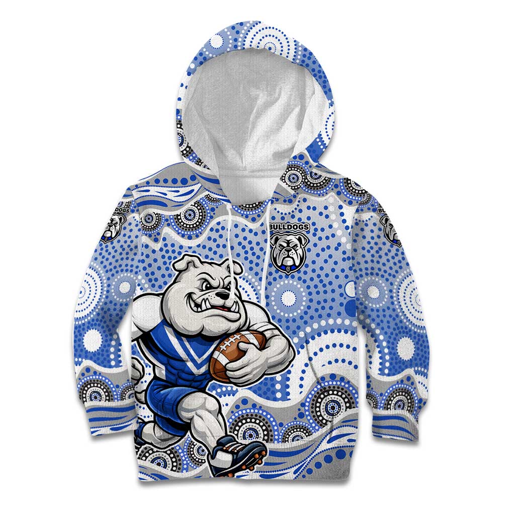 Canterbury-Bankstown Bulldogs Kid Hoodie Aboriginal Dot Pattern - Rugby Mascot Heritage Pride