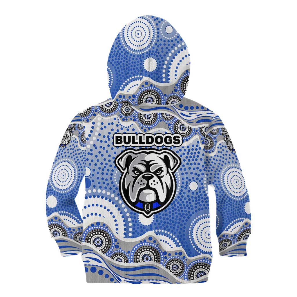 Canterbury-Bankstown Bulldogs Kid Hoodie Aboriginal Dot Pattern - Rugby Mascot Heritage Pride