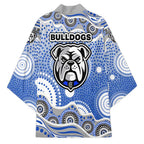 Canterbury-Bankstown Bulldogs Kimono Aboriginal Dot Pattern - Rugby Mascot Heritage Pride