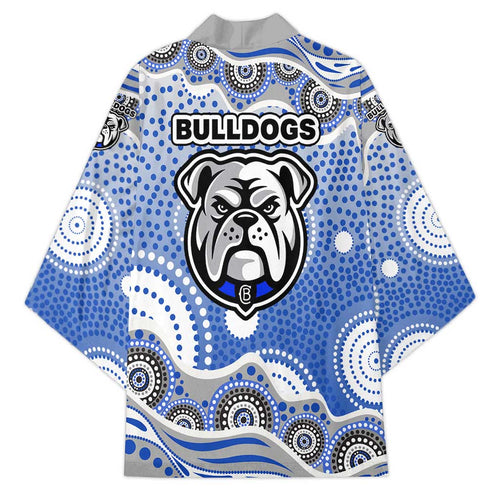 Canterbury-Bankstown Bulldogs Kimono Aboriginal Dot Pattern - Rugby Mascot Heritage Pride
