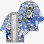 Canterbury-Bankstown Bulldogs Kimono Aboriginal Dot Pattern - Rugby Mascot Heritage Pride