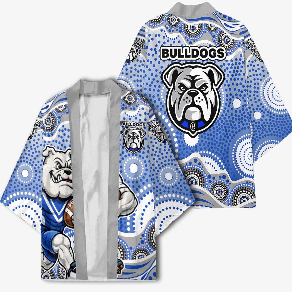 Canterbury-Bankstown Bulldogs Kimono Aboriginal Dot Pattern - Rugby Mascot Heritage Pride