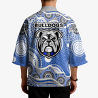 Canterbury-Bankstown Bulldogs Kimono Aboriginal Dot Pattern - Rugby Mascot Heritage Pride