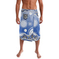 Canterbury-Bankstown Bulldogs Lavalava Aboriginal Dot Pattern - Rugby Mascot Heritage Pride