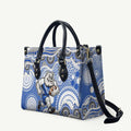 Canterbury-Bankstown Bulldogs Leather Bag Aboriginal Dot Pattern - Rugby Mascot Heritage Pride