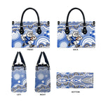 Canterbury-Bankstown Bulldogs Leather Bag Aboriginal Dot Pattern - Rugby Mascot Heritage Pride