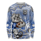 Canterbury-Bankstown Bulldogs Long Sleeve Shirt Aboriginal Dot Pattern - Rugby Mascot Heritage Pride