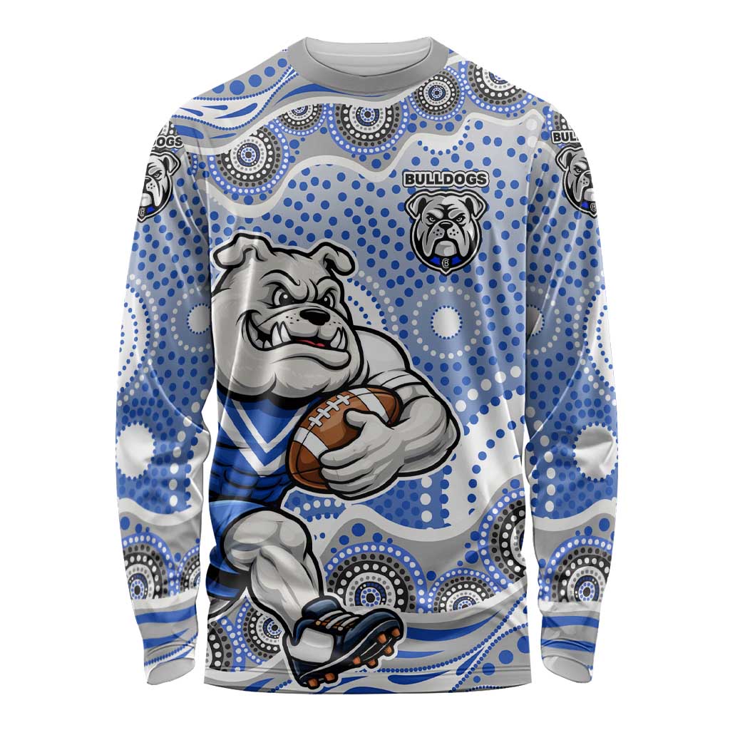 Canterbury-Bankstown Bulldogs Long Sleeve Shirt Aboriginal Dot Pattern - Rugby Mascot Heritage Pride