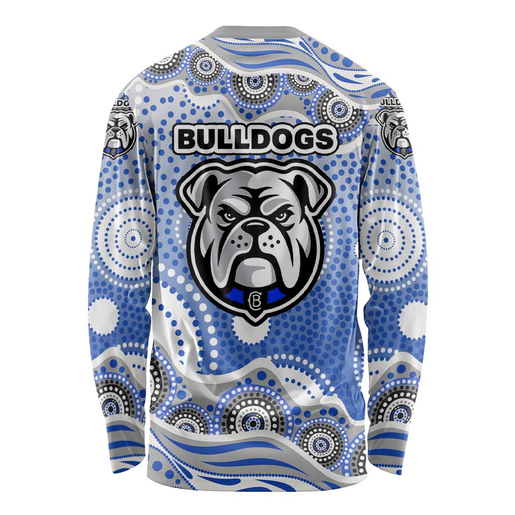 Canterbury-Bankstown Bulldogs Long Sleeve Shirt Aboriginal Dot Pattern - Rugby Mascot Heritage Pride