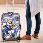 Canterbury-Bankstown Bulldogs Luggage Cover Aboriginal Dot Pattern - Rugby Mascot Heritage Pride