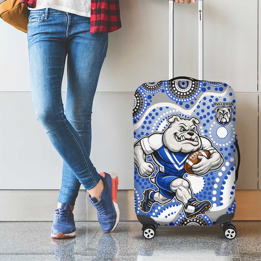 Canterbury-Bankstown Bulldogs Luggage Cover Aboriginal Dot Pattern - Rugby Mascot Heritage Pride