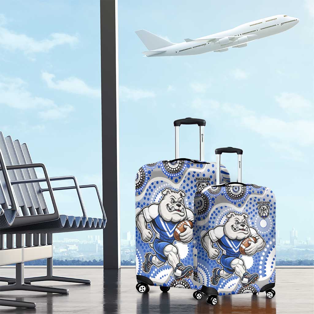 Canterbury-Bankstown Bulldogs Luggage Cover Aboriginal Dot Pattern - Rugby Mascot Heritage Pride